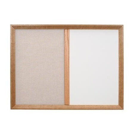 Decor Wood Combo Board,36x24,Cherry/Grey & Ultramarine